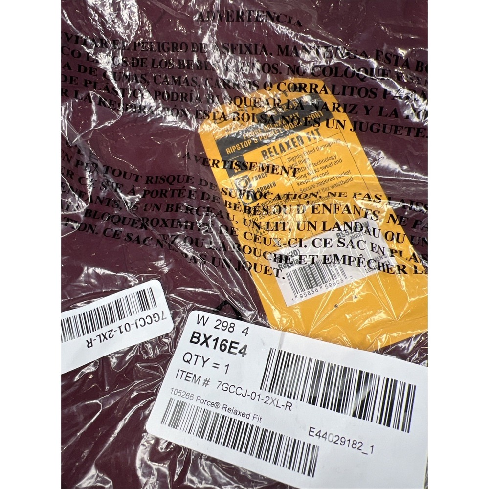 Carhartt Women's Force Ripstop Work Shorts 2XL Burgundy BS5266‑W Relaxed Fit NWT - Picture 3 of 16